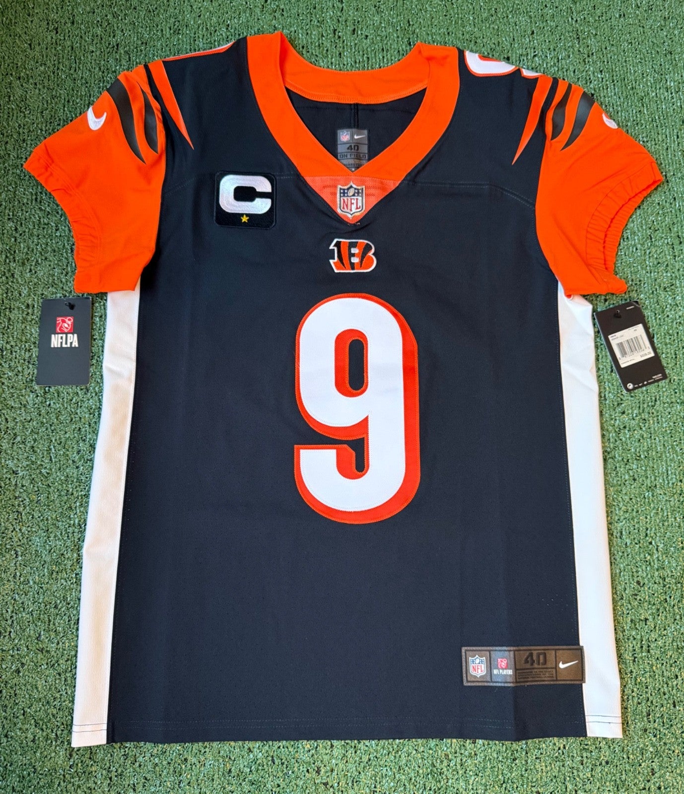 Joe Burrow Cincinnati Bengals Jersey #9 Nike Vapor Elite Black Size 40 (M) NFL