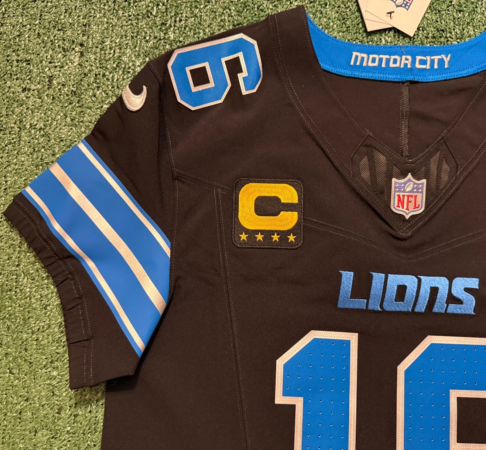 Jared Goff Detroit Lions Jersey #16  Nike Vapor FUSE Elite Black Size 40 (Medium) NFL
