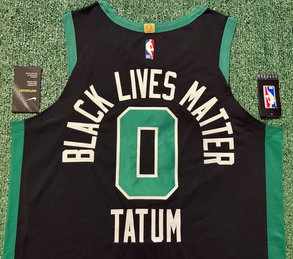 Jayson Tatum Boston Celtics Jersey #0 Nike VaporKnit Authentic Black Size 48 (L) NBA
