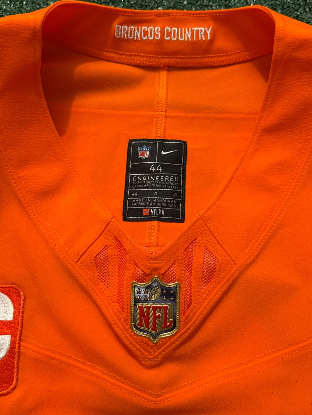 Pat Surtain II Denver Broncos Jersey #2 Nike Vapor Fuse Elite Orange Size 44 (L) NFL