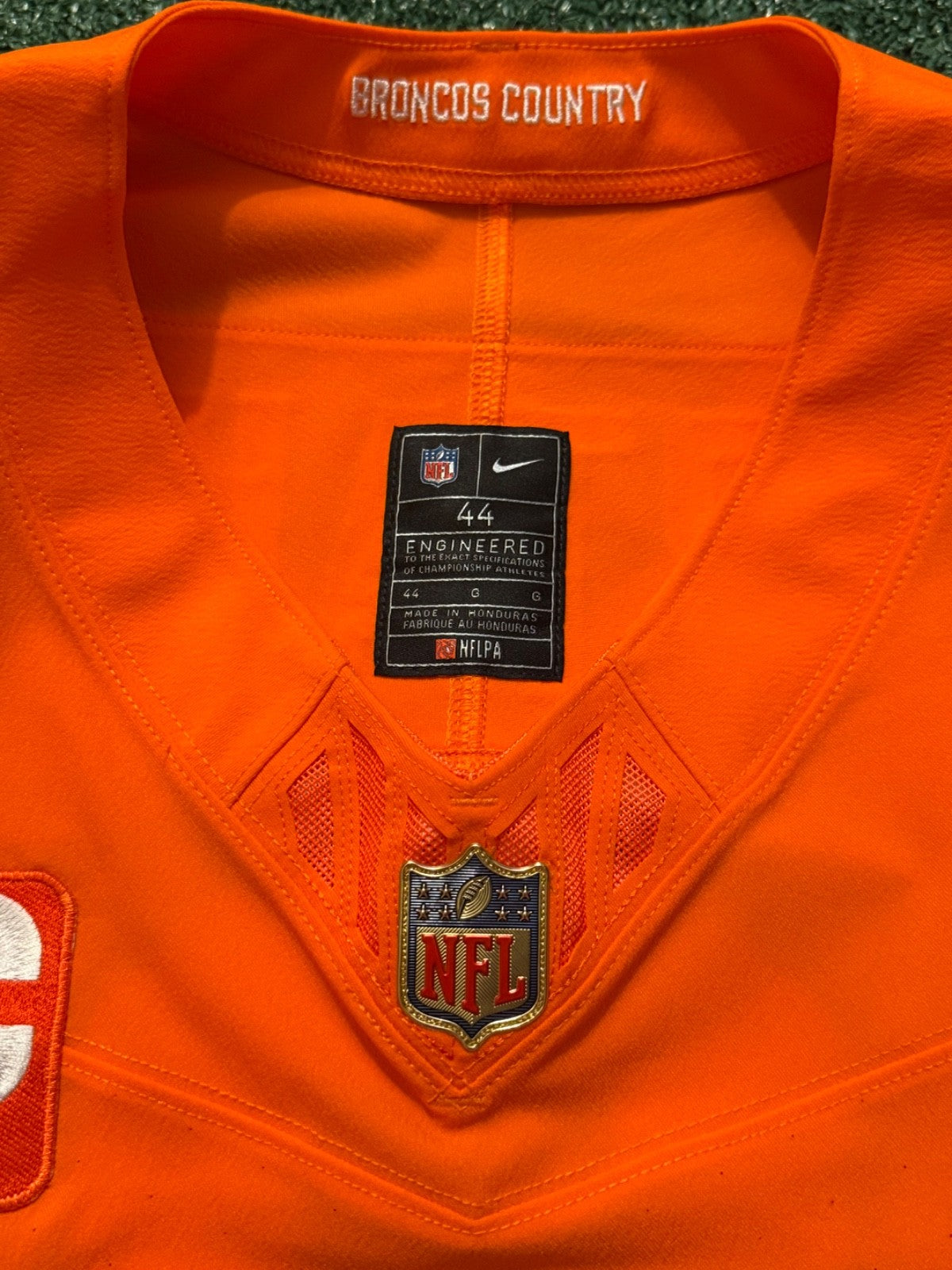 Pat Surtain II Denver Broncos Jersey #2 Nike Vapor Fuse Elite Orange Size 44 (L) NFL