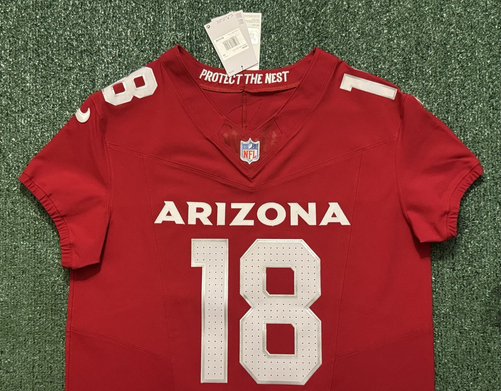Marvin Harrison Jr Arizona Cardinals Jersey #18 Nike Vapor FUSE Elite red Size 44 (Large) NFL