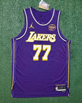 Luka Doncic Los Angeles Lakers Jersey #77 Nike ADV Authentic Purple Size 48 (L) NBA