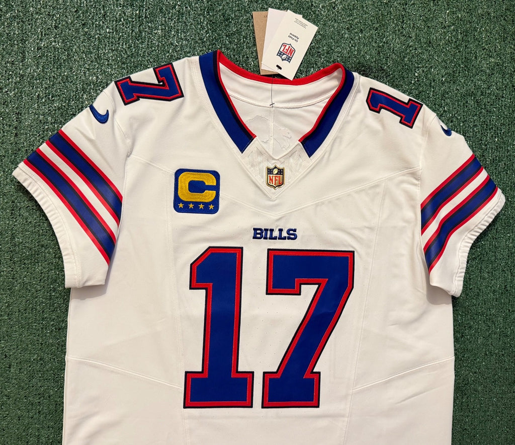 Josh Allen Buffalo Bills Jersey #17 Nike Vapor Fuse Elite White Size 44 (L) NFL