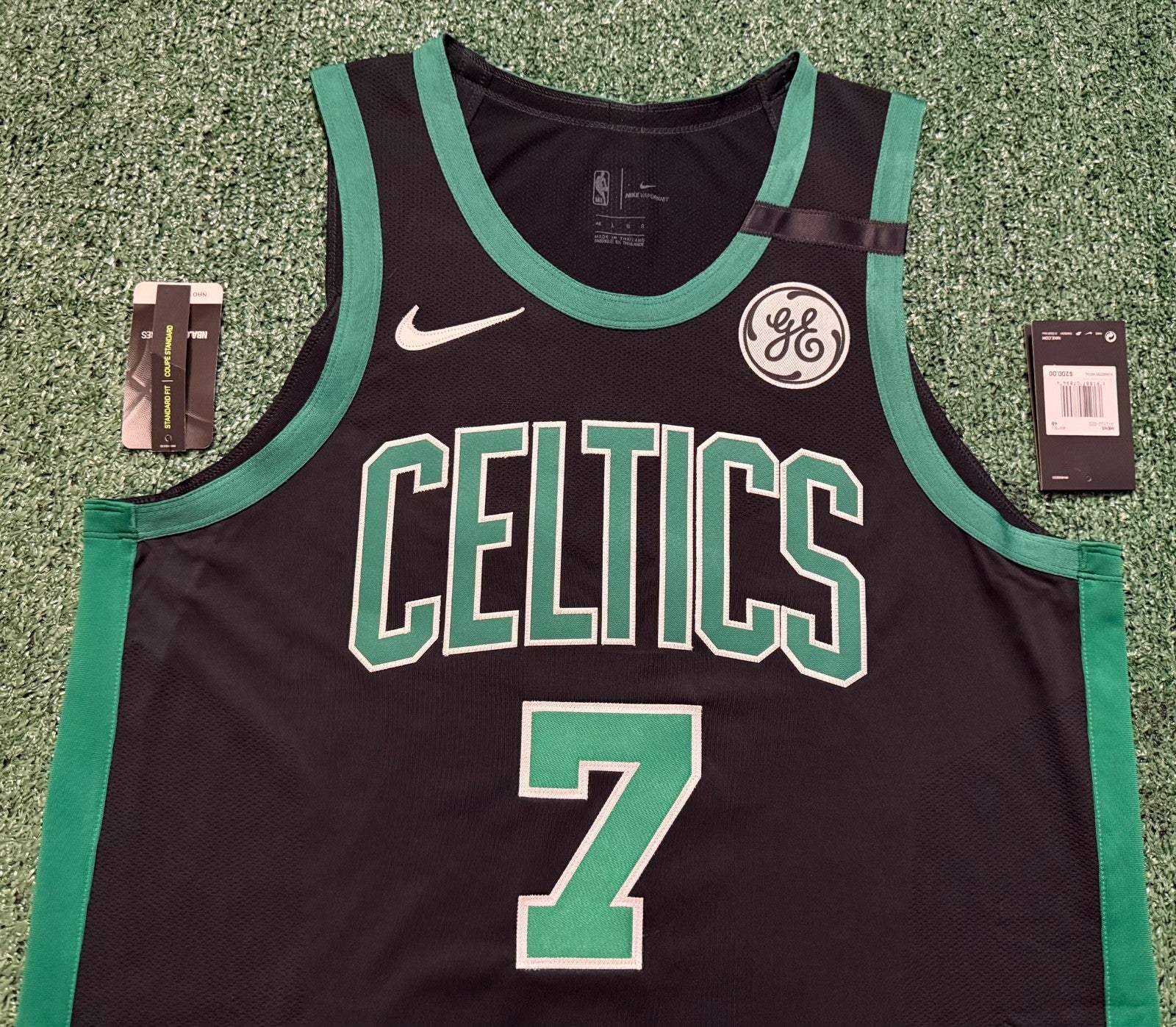 Jaylen Brown Boston Celtics Jersey #7 Nike Vaporknit Authentic Black Size 48 (Large) NBA