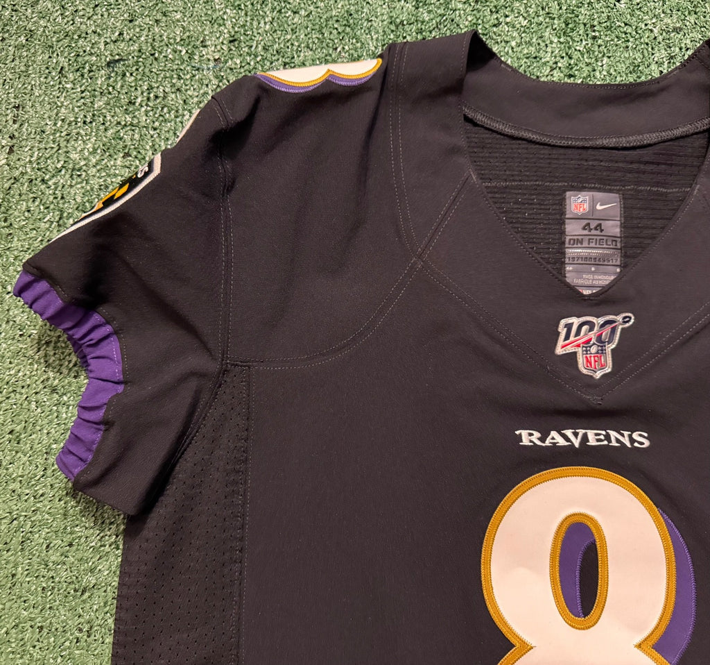 Lamar Jackson Baltimore Ravens Jersey #8 Nike Vapor Elite Black Size 44 (L) NFL