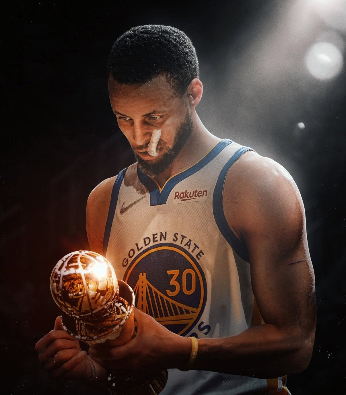 Steph Curry Golden State Warriors Jersey #30 Nike ADV Authentic White Size 52 (XL) NBA