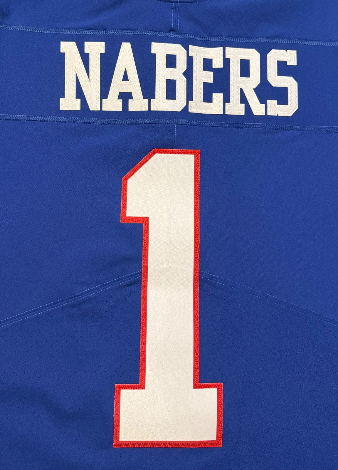 Malik Nabers New York Giants Jersey #1 Nike Vapor Elite Blue Size 40 (Medium) NFL