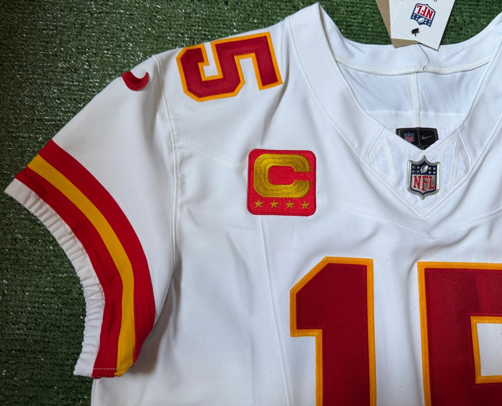 Patrick Mahomes Kansas City Chiefs Jersey #15 Nike Vapor FUSE Elite White Size 48 (XL) NFL