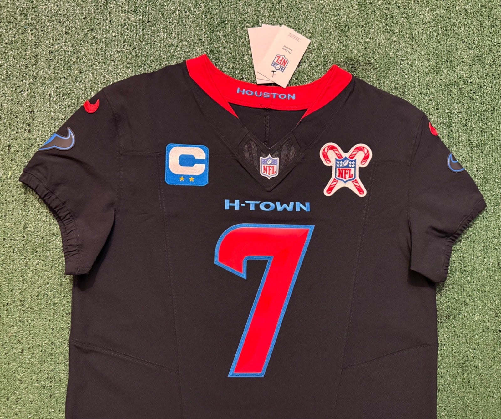 CJ Stroud Houston Texans Jersey #7 Nike Vapor Fuse Elite Navy Size 44 (L) NFL