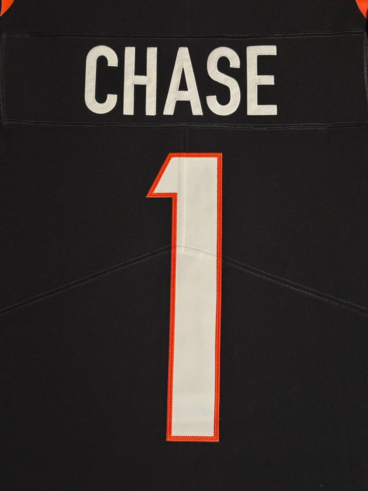 Ja'Marr Chase Cincinnati Bengals Jersey #1 Nike Vapor Elite Black Size 40 (M) NFL