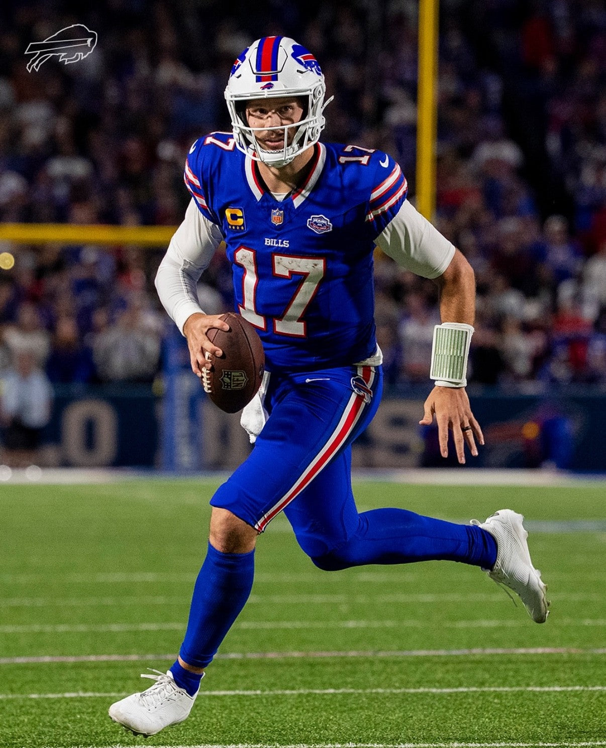 Josh Allen Buffalo Bills Jersey #17 Nike Vapor Fuse Elite Blue Size 44 (L) NFL
