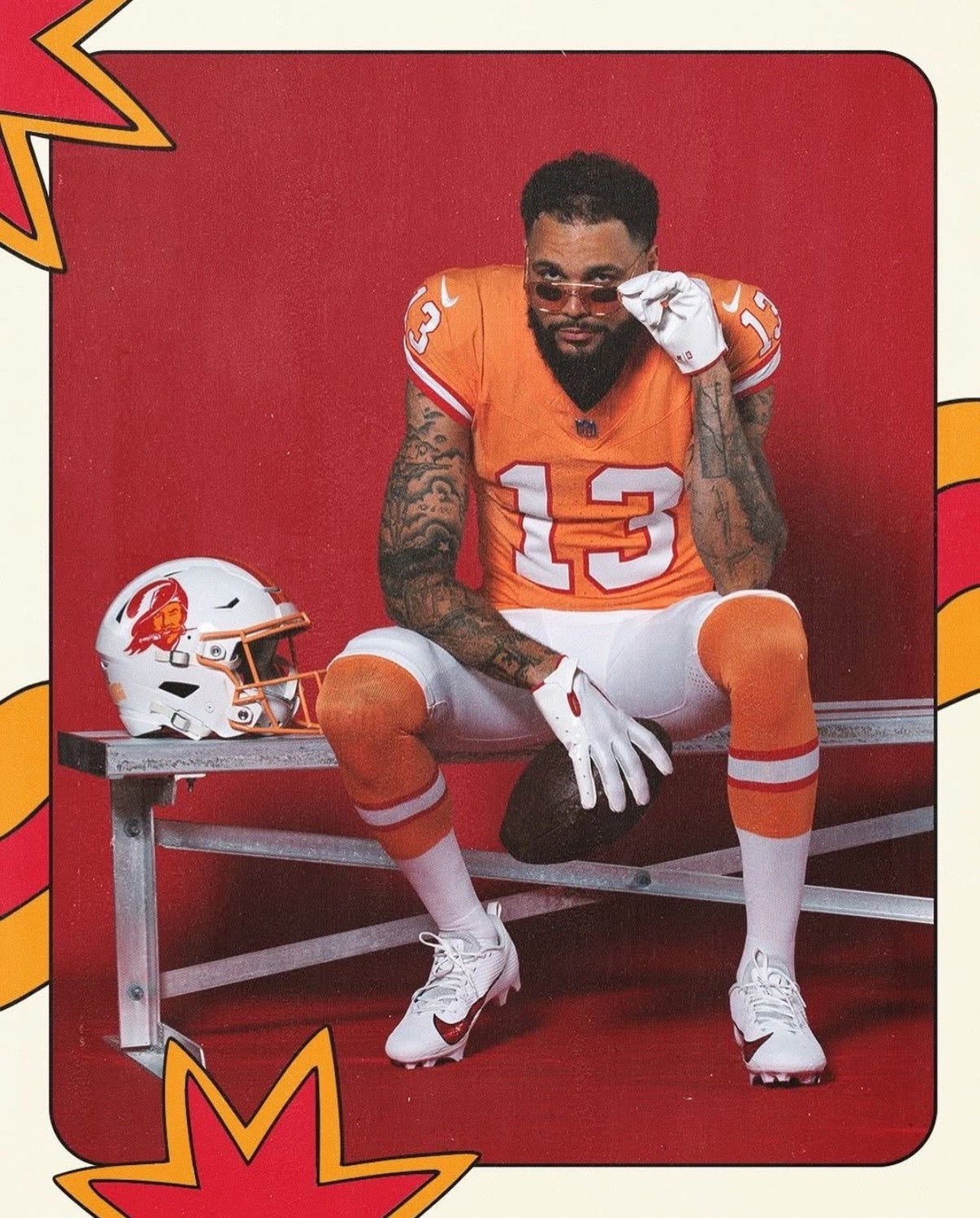 Mike Evans Tampa Bay Buccaneers Jersey #13 Nike Vapor FUSE Elite Orange Creamsicle Size 48 (XL) NFL