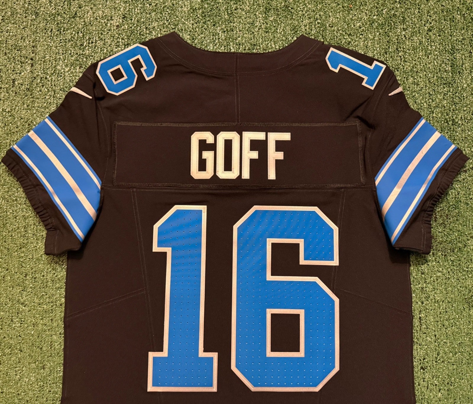 Jared Goff Detroit Lions Jersey #16  Nike Vapor FUSE Elite Black Size 40 (Medium) NFL