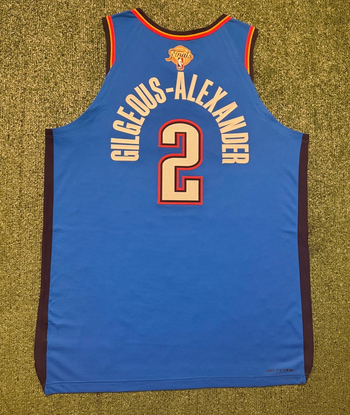 Shai Gilgeous-Alexander Oklahoma City Thunder Jersey #2 Nike ADV Authentic Blue Size 52 (XL) NBA