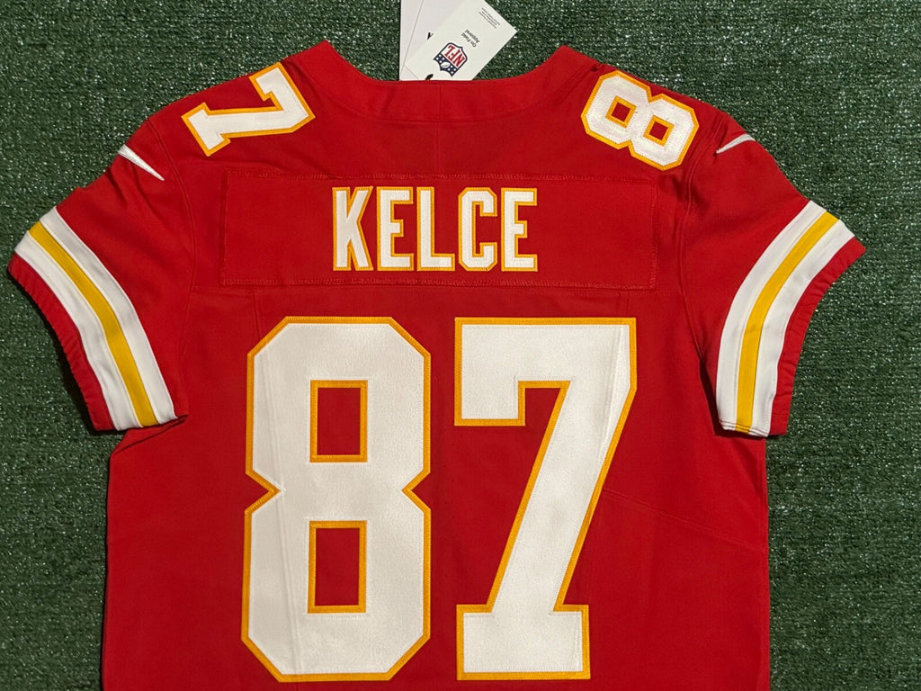 Travis Kelce Kansas City Chiefs Jersey #87 Nike Vapor Fuse Elite Red Size 44 (L) NFL