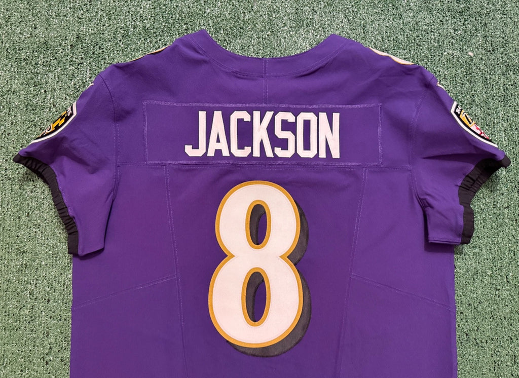 Lamar Jackson Baltimore Ravens Jersey #8 Nike Vapor FUSE Elite Purple Size 48 (XL) NFL