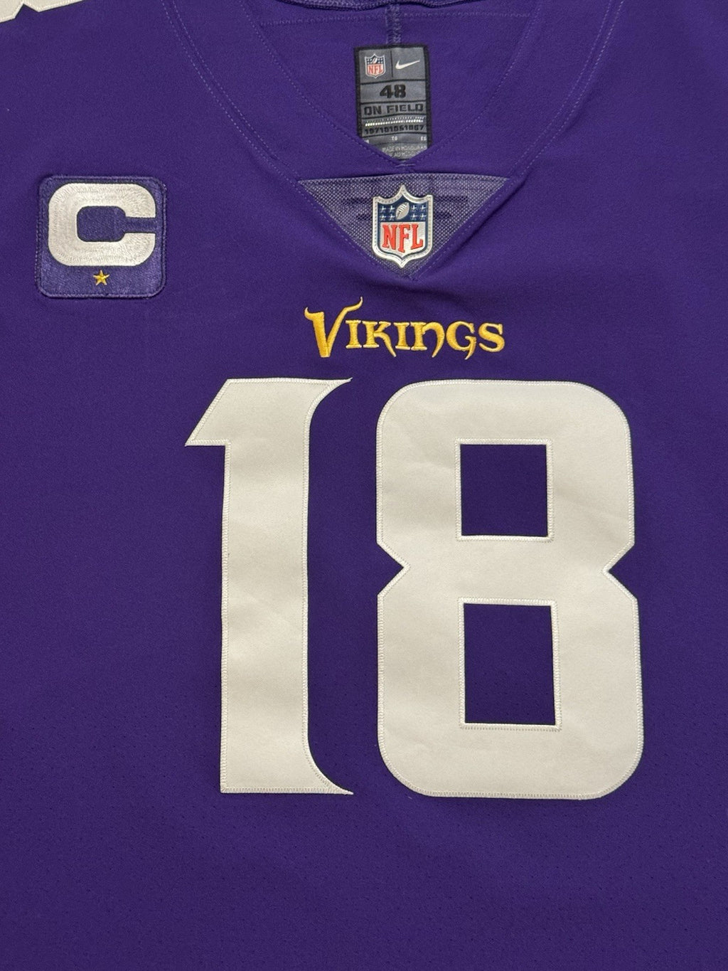 Justin Jefferson Minnesota Vikings Jersey #18 Nike Vapor Elite Purple Size 48 (XL) NFL