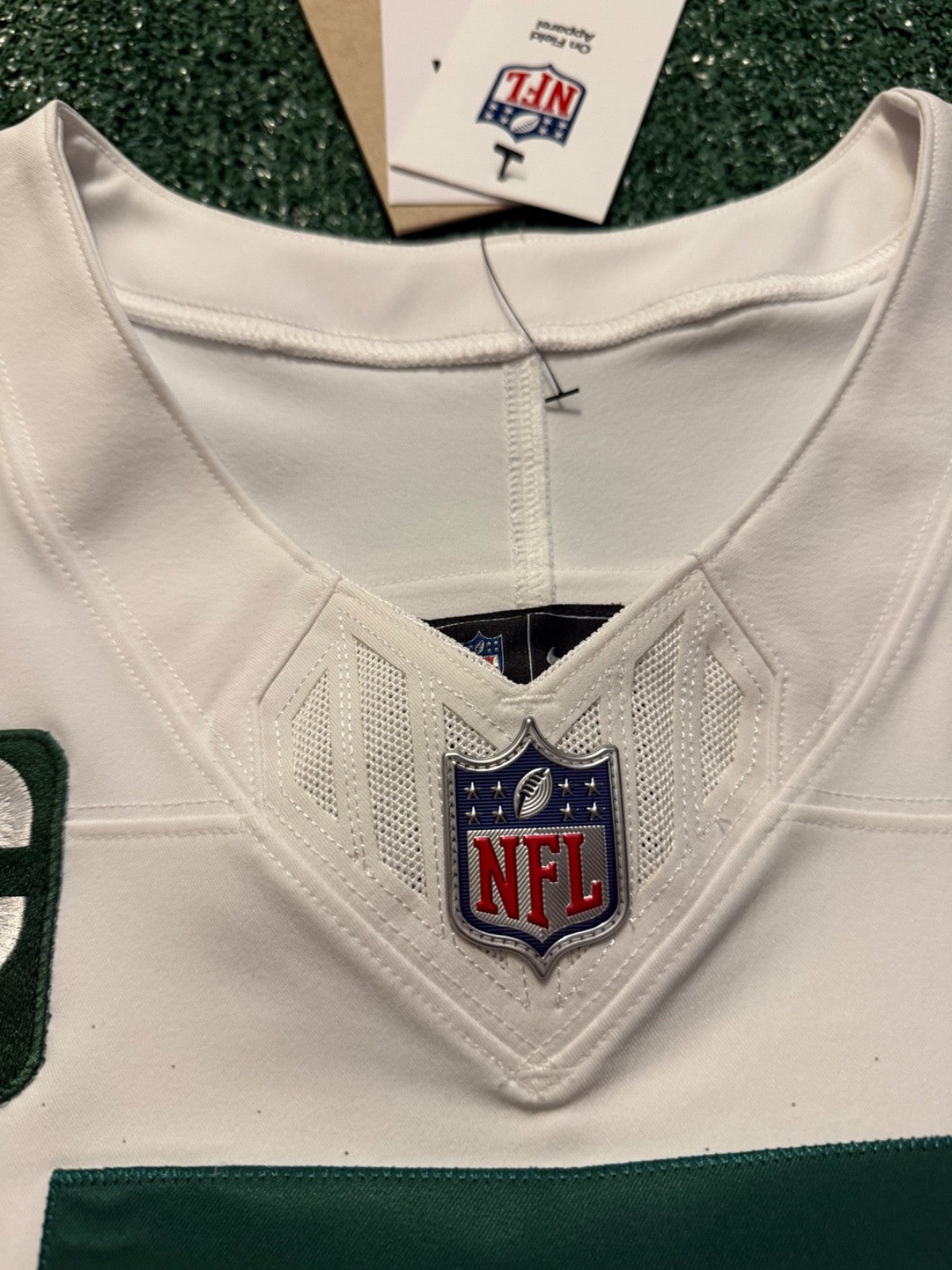 Garrett Wilson New York Jets Jersey #5 Nike Vapor Fuse Elite White Size 44 (L) NFL