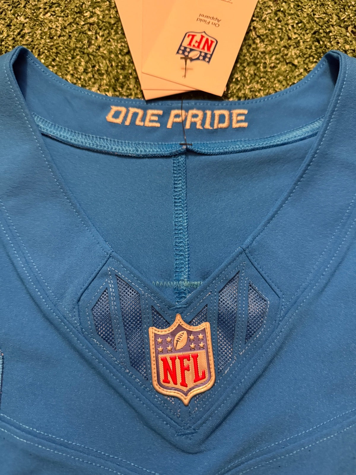 Amon Ra St Brown Detroit Lions Jersey #14 Nike Vapor FUSE Elite Blue Size 48 (XL) NFL