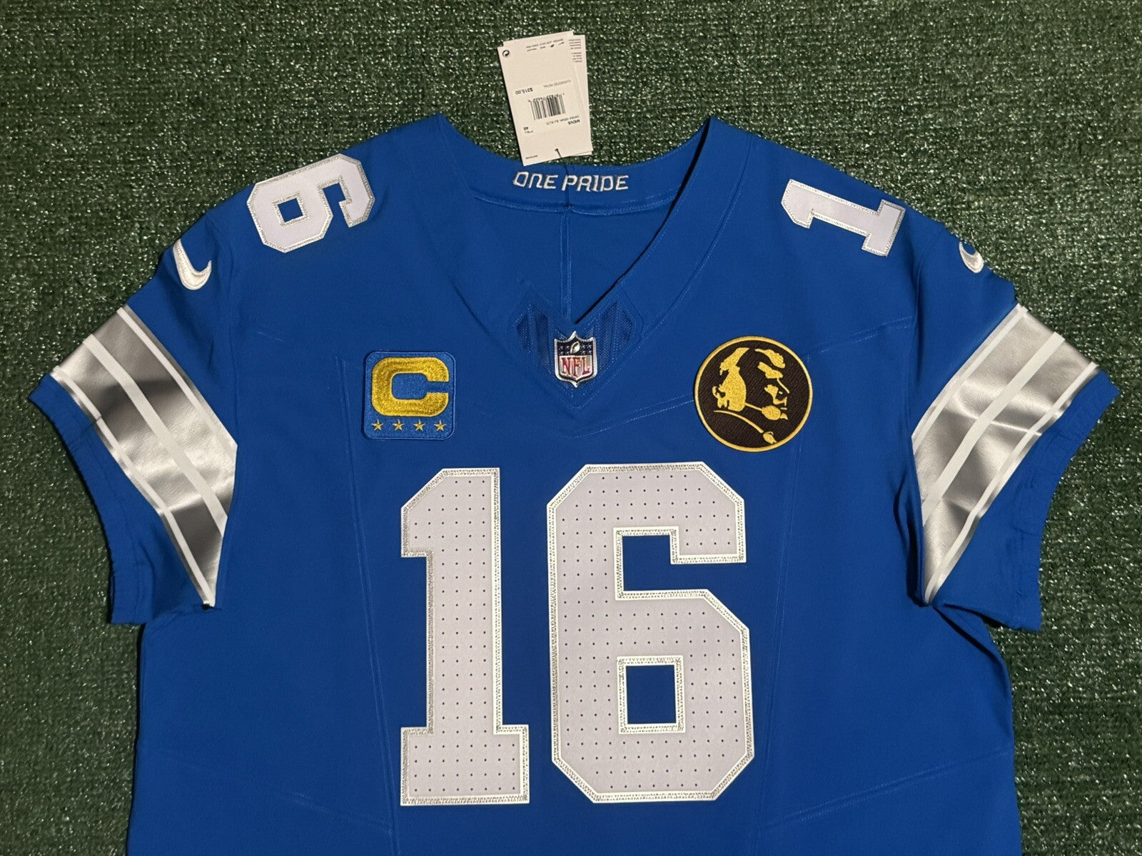 Jared Goff Detroit Lions Jersey #16  Nike Vapor FUSE Elite Blue Size 48 (XL) NFL