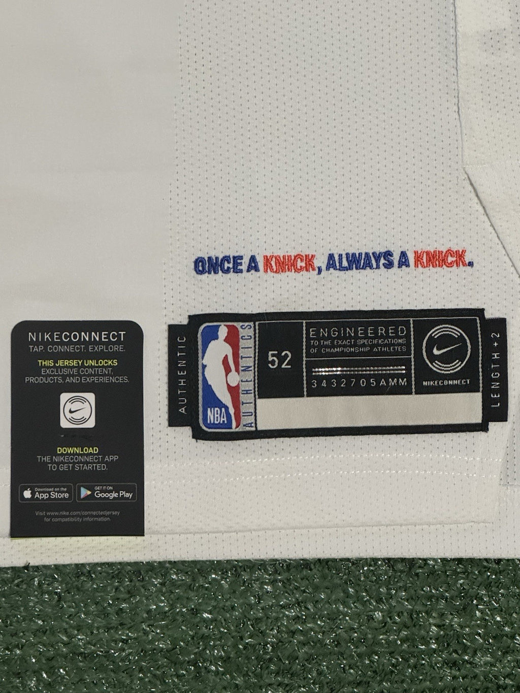 Jalen Brunson New York Knicks Jersey #11 Nike VaporKnit Authentic White Size 52 (XL) NBA