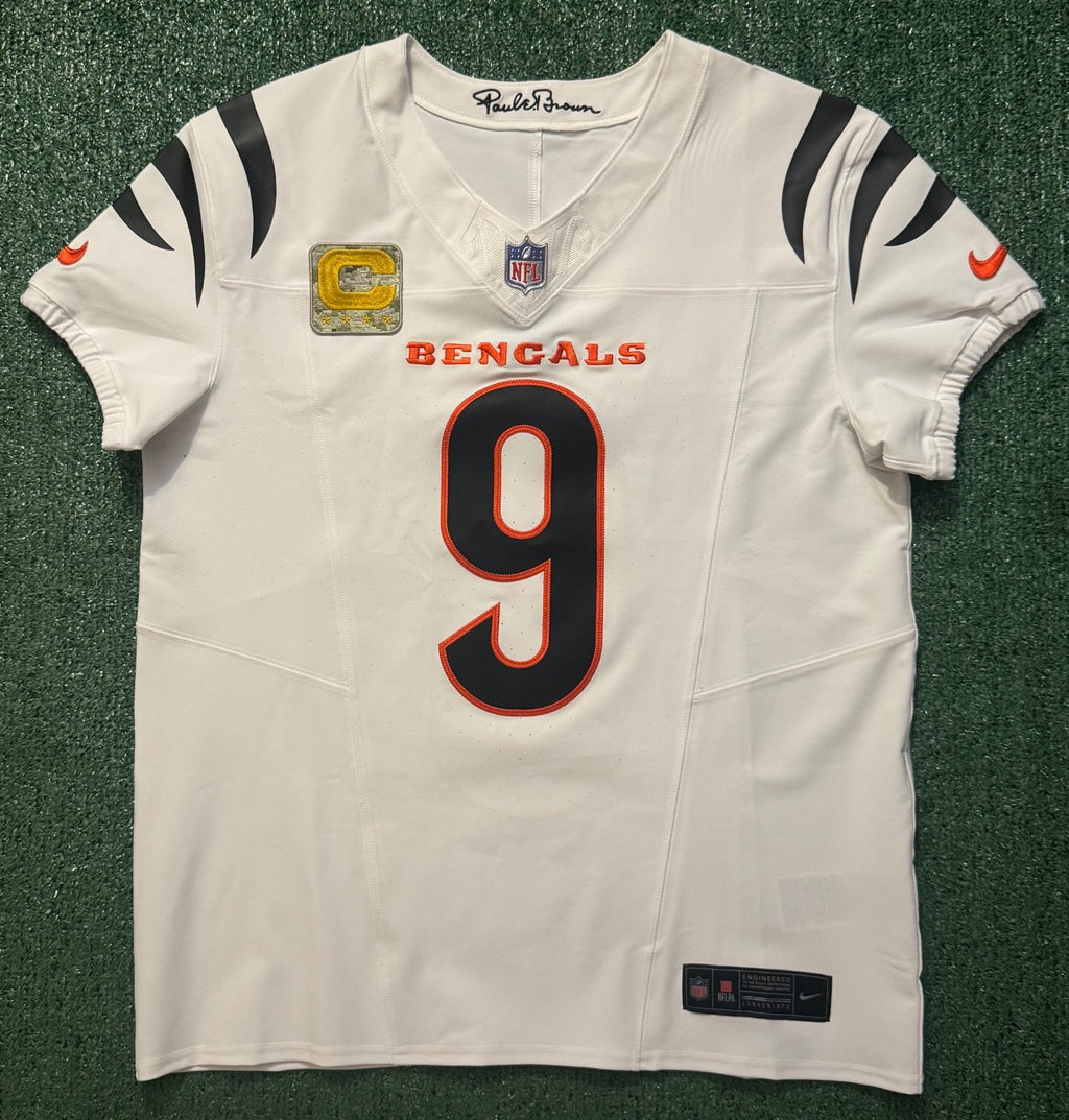 Joe Burrow Cincinnati Bengals Jersey #9 Nike Vapor FUSE Elite White Size 44 (L) NFL