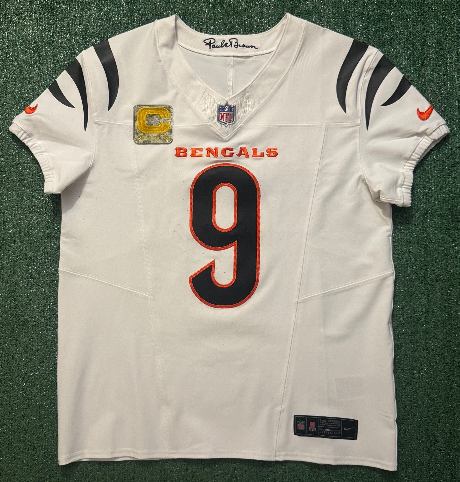 Joe Burrow Cincinnati Bengals Jersey #9 Nike Vapor FUSE Elite White Size 44 (L) NFL