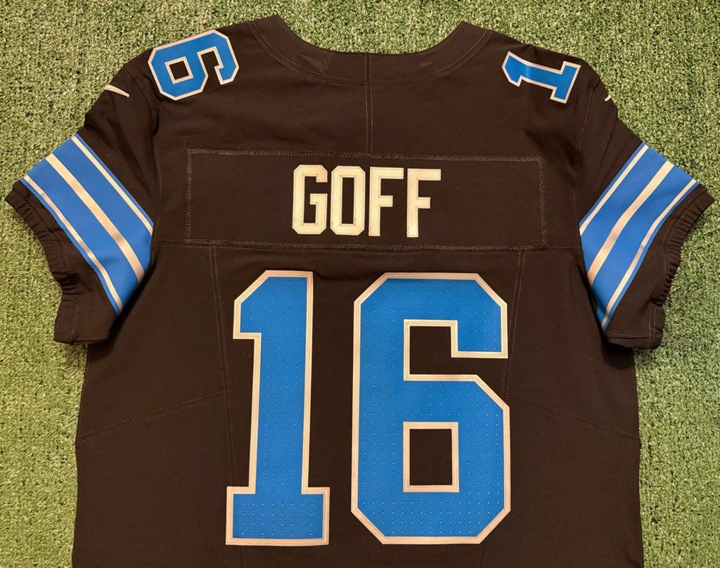 Jared Goff Detroit Lions Jersey #16  Nike Vapor FUSE Elite Black Size 44 (Large) NFL