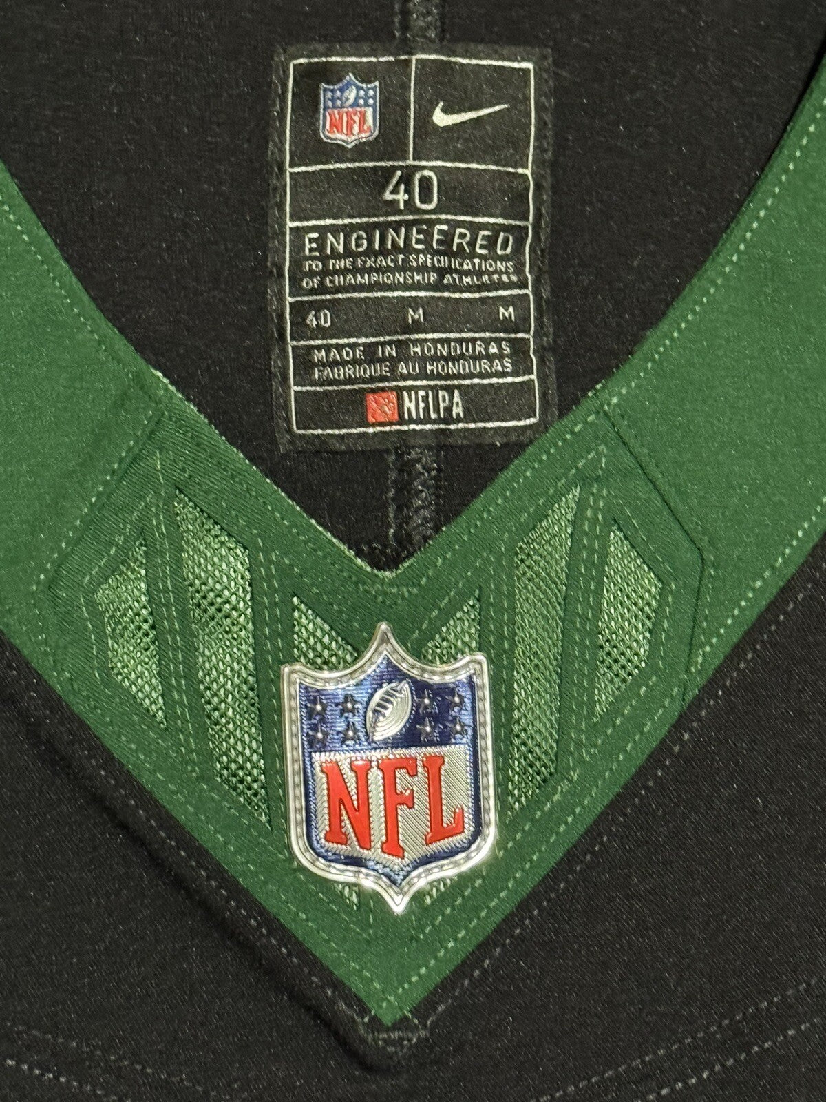 Sauce Gardner New York Jets Jersey #1 Nike Vapor Fuse Elite Black Size 40 (M) NFL