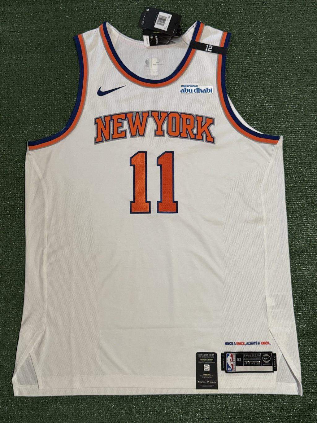 Jalen Brunson New York Knicks Jersey #11 Nike VaporKnit Authentic White Size 52 (XL) NBA