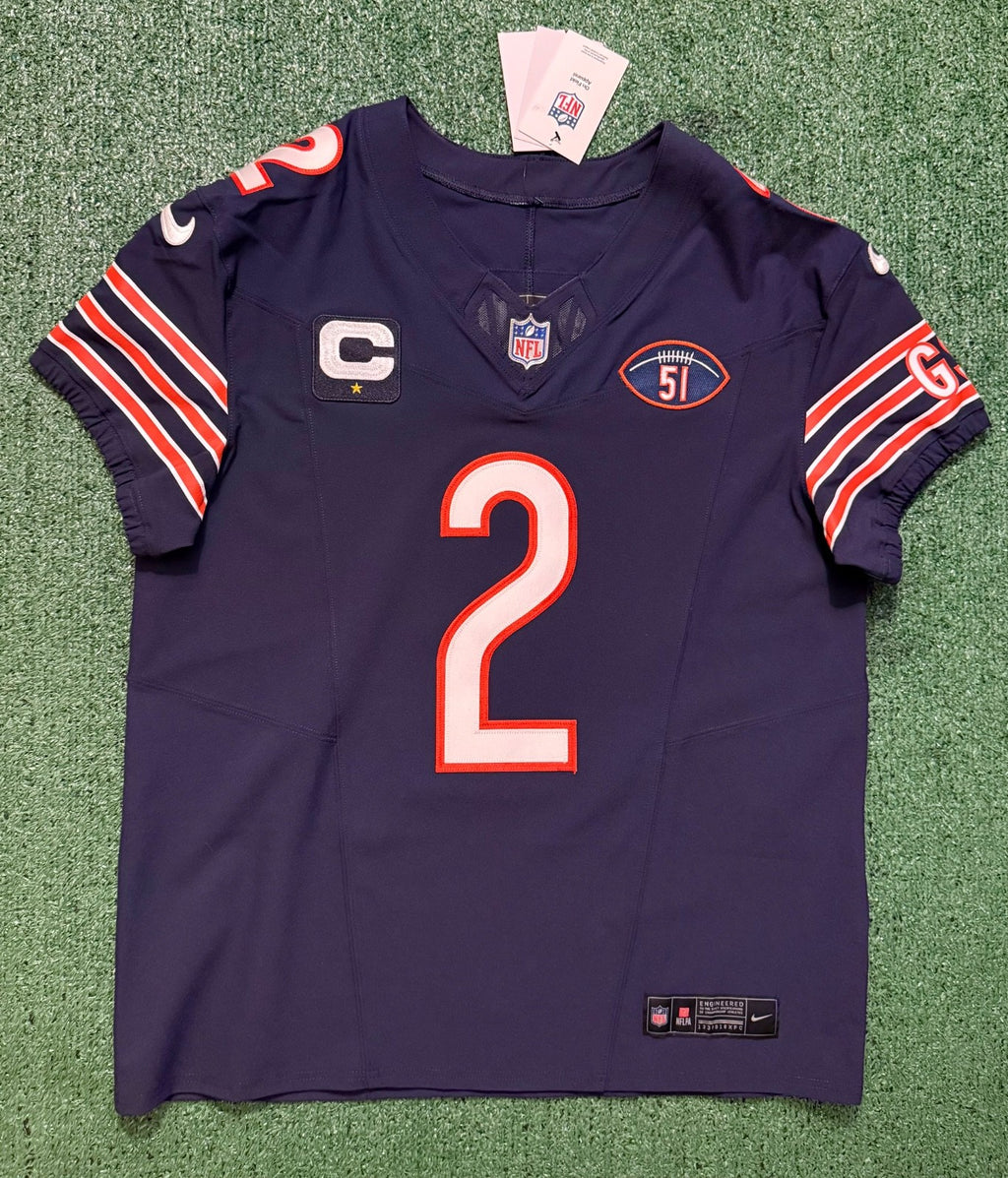 Dj Moore Chicago Bears Jersey #2 Nike Vapor FUSE Elite Navy Size 44 (Large) NFL