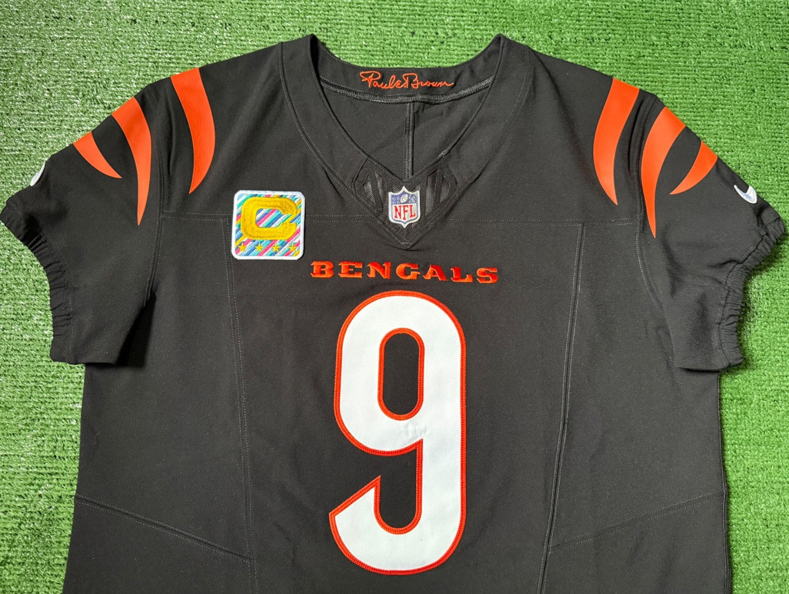 Joe Burrow Cincinnati Bengals Jersey #9 Nike Vapor FUSE Elite Black Size 44 (L) NFL