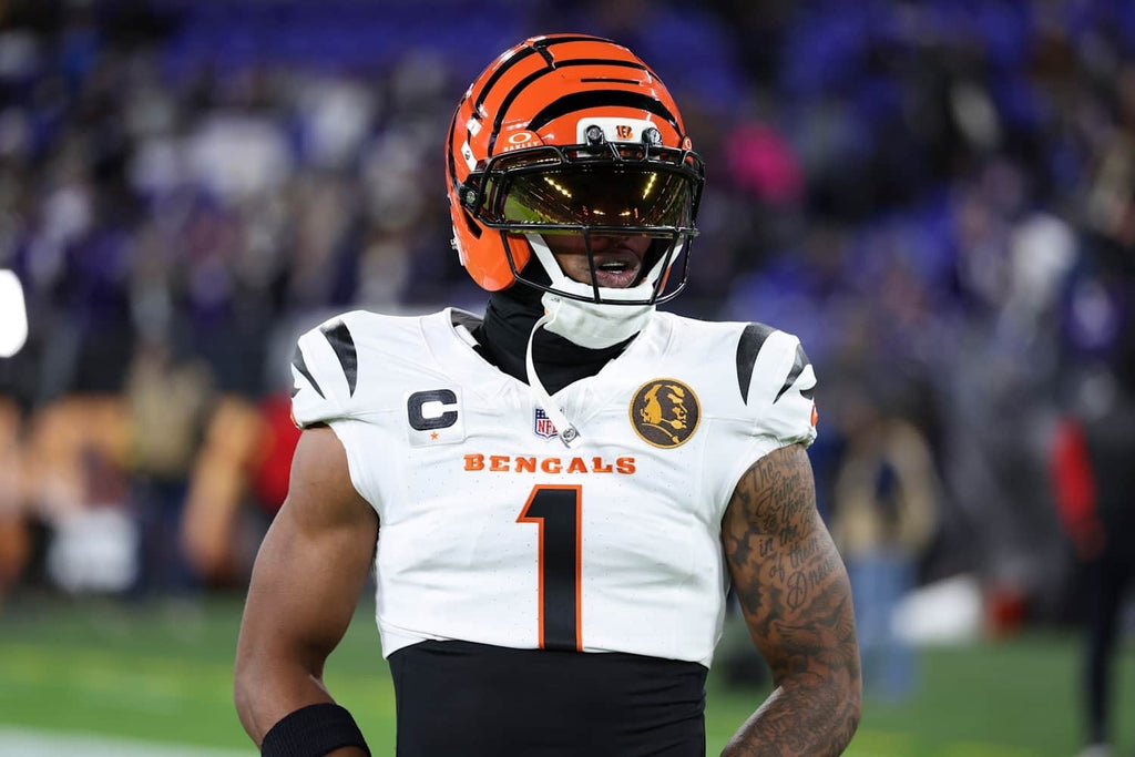 Ja'Marr Chase Cincinnati Bengals Jersey #1 Nike Vapor Fuse Elite White Size 48 (XL) NFL
