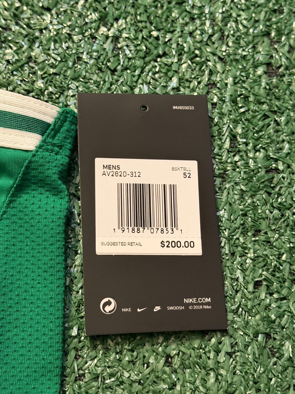Jaylen Brown Boston Celtics Jersey #7 Nike Vaporknit Authentic Green Size 52 (XL) NBA