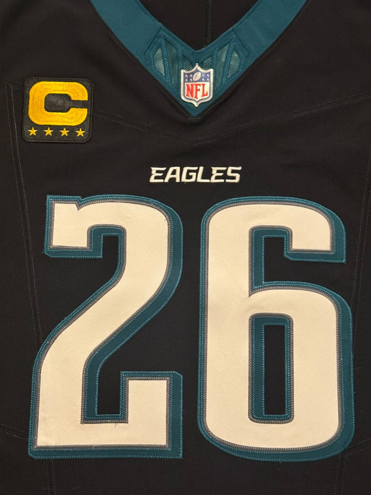 Saquon Barkley Philadelphia Eagles Jersey #26 Nike FUSE Elite Black size 48 (XL) NFL