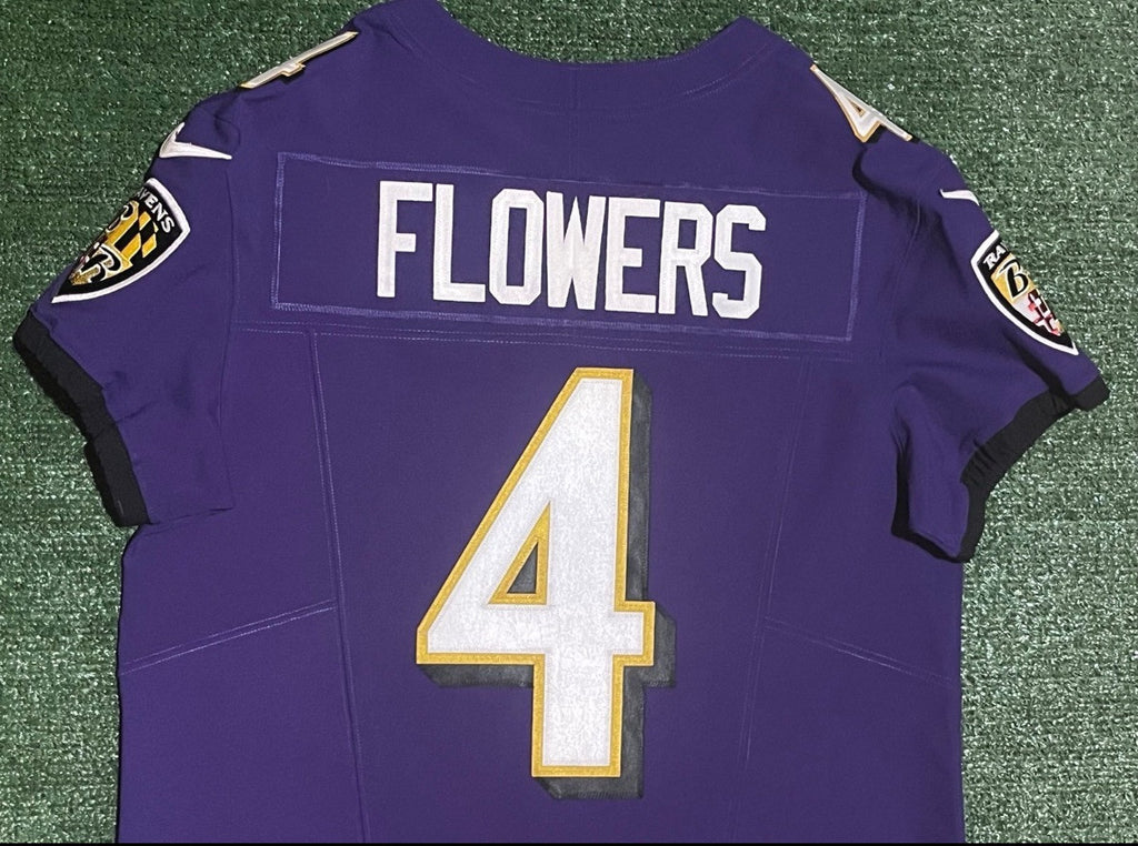 Zay Flowers Baltimore Ravens Jersey #4 Nike Vapor FUSE Elite Purple Size 44 (L) NFL