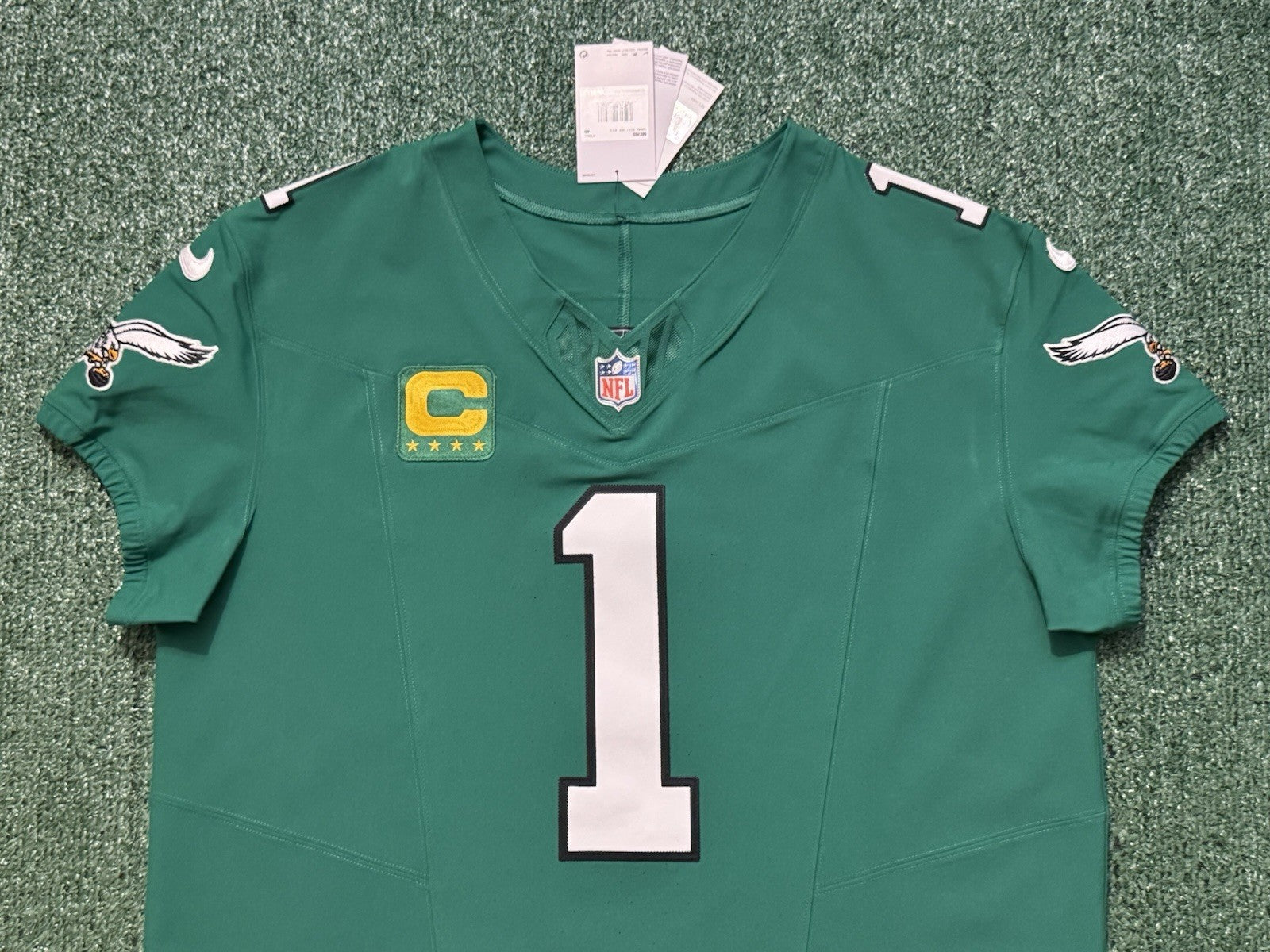 Jalen Hurts Philadelphia Eagles Jersey #1 Nike Vapor FUSE Elite Kelly Green size 48 (XL) NFL