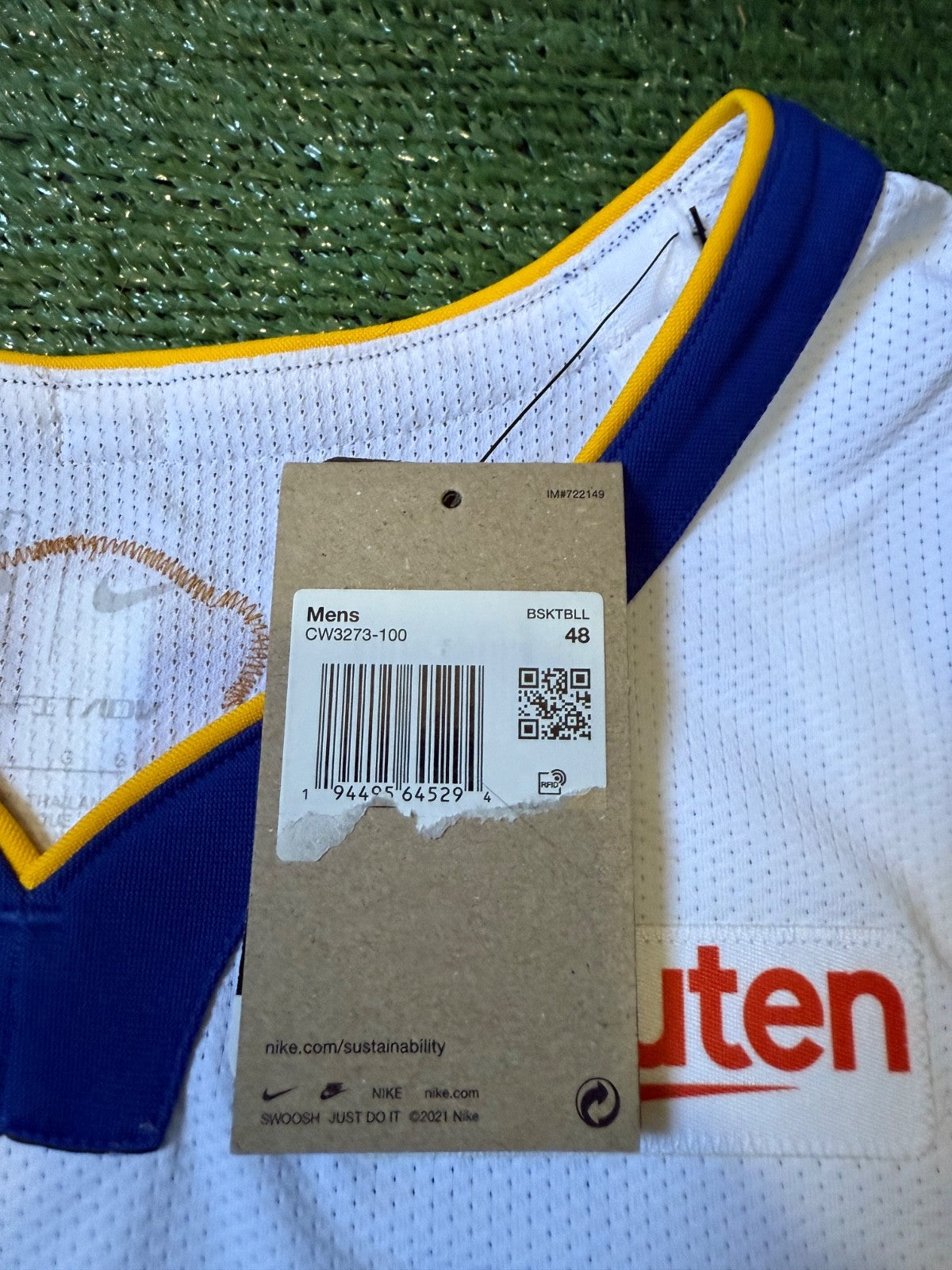 Steph Curry Golden State Warriors Jersey #30 Nike ADV Authentic White Size 48 (L) NBA