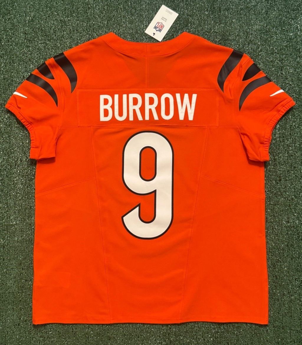 Joe Burrow Cincinnati Bengals Jersey #9 Nike Vapor FUSE Elite Orange Size 48 (XL) NFL
