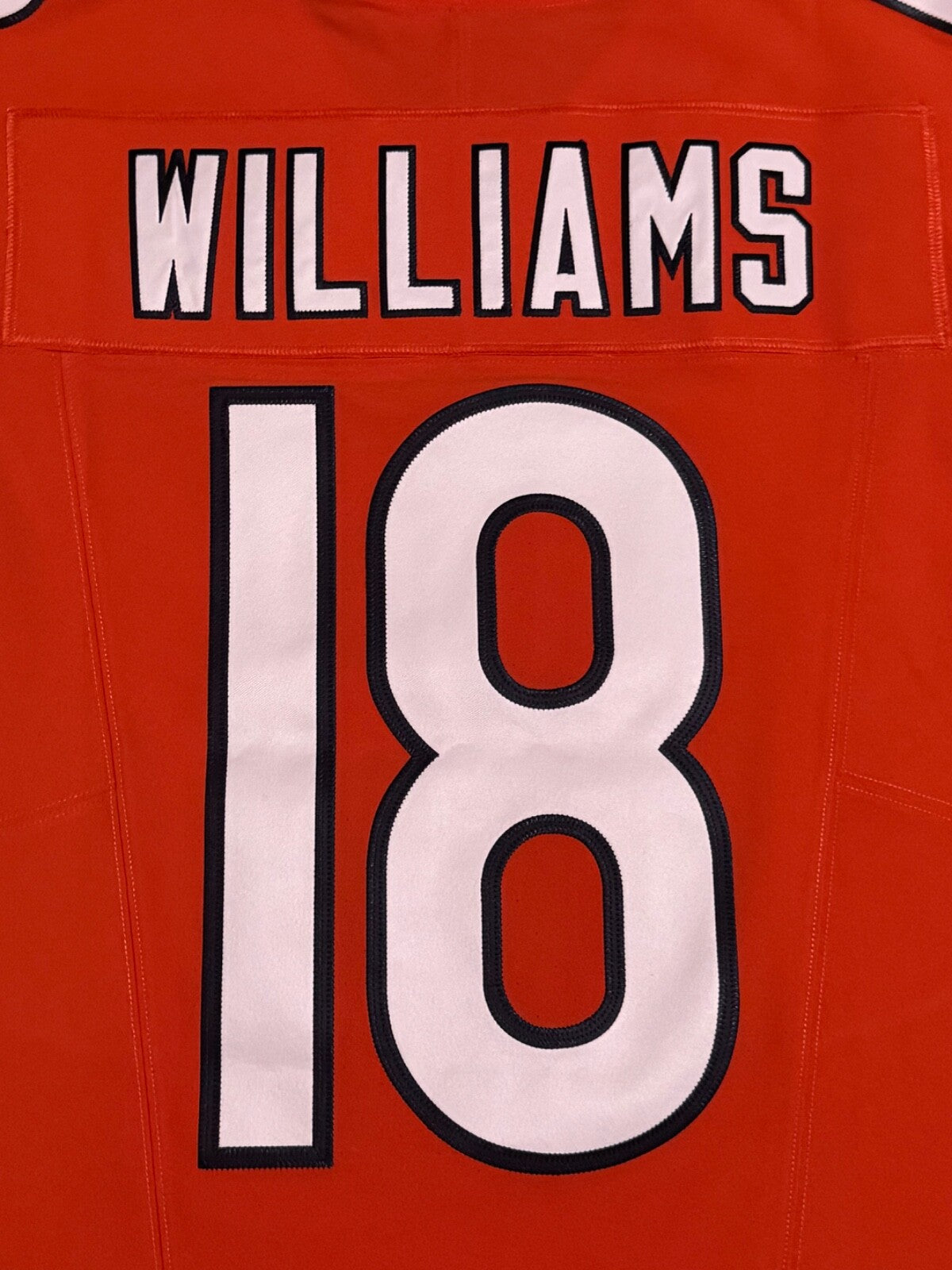 Caleb Williams Chicago Bears Jersey #18 Nike Vapor FUSE Elite Orange Size 44 (Large) NFL