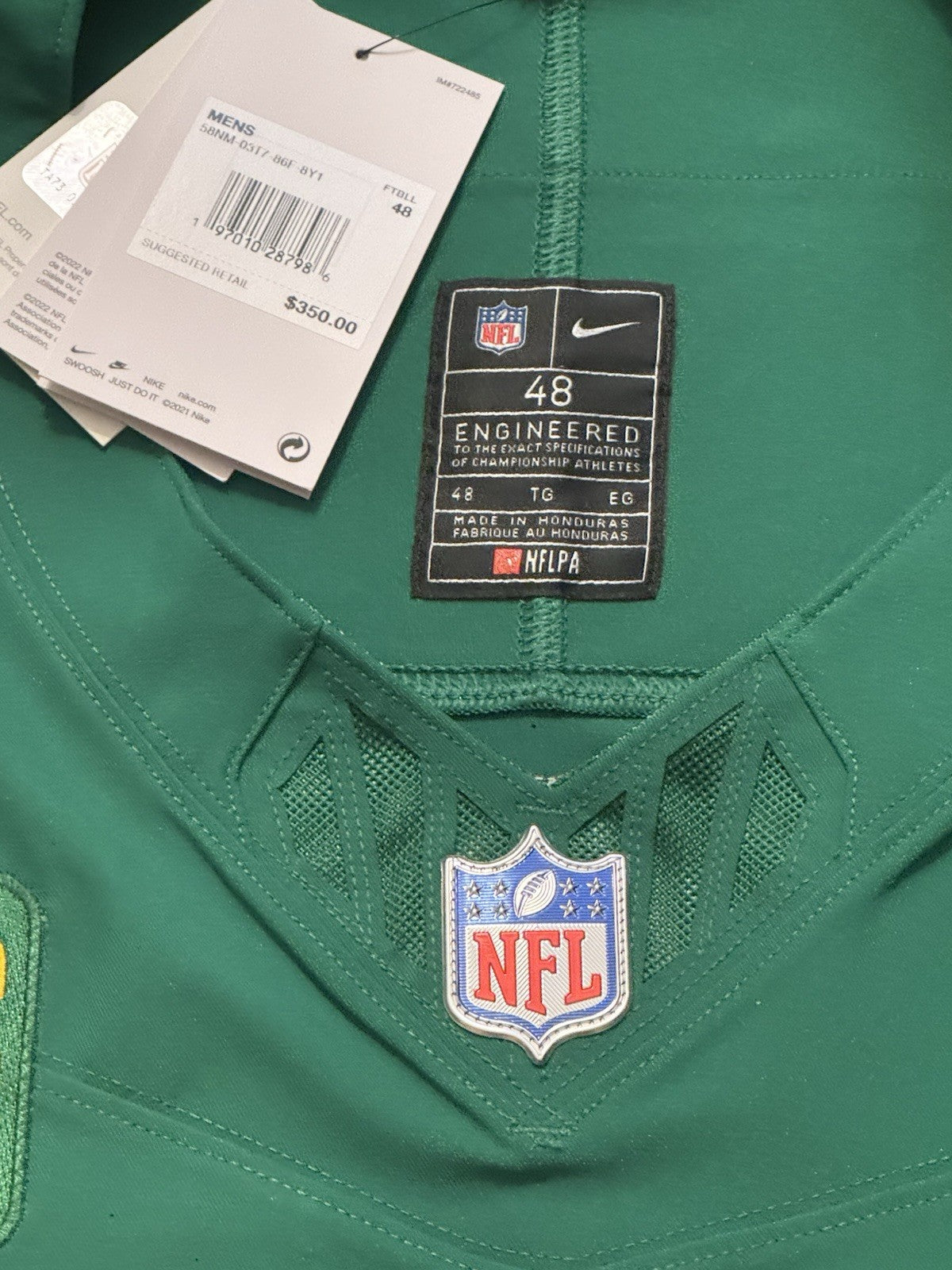 Jalen Hurts Philadelphia Eagles Jersey #1 Nike Vapor FUSE Elite Kelly Green size 48 (XL) NFL