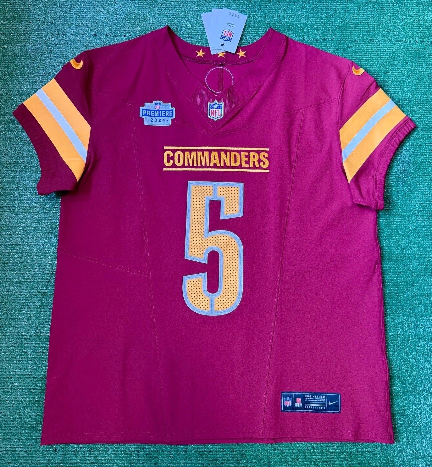Jayden Daniels Washington Commanders Jersey #5 Nike Vapor Fuse Elite red size 48 (XL) NFL
