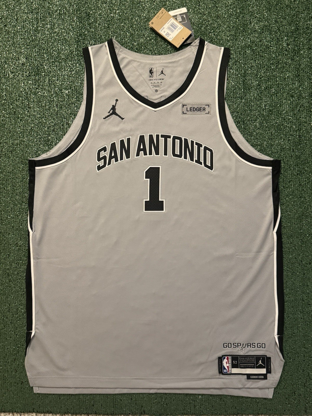 Victor Wembanyama San Antonio Spurs Jersey #1 Nike ADV Authentic Gray Size 52 (XL) NBA