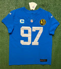 Aidan Hutchinson Detroit Lions Jersey #97 Nike Vapor FUSE Elite Blue size 44 (Large) NFL