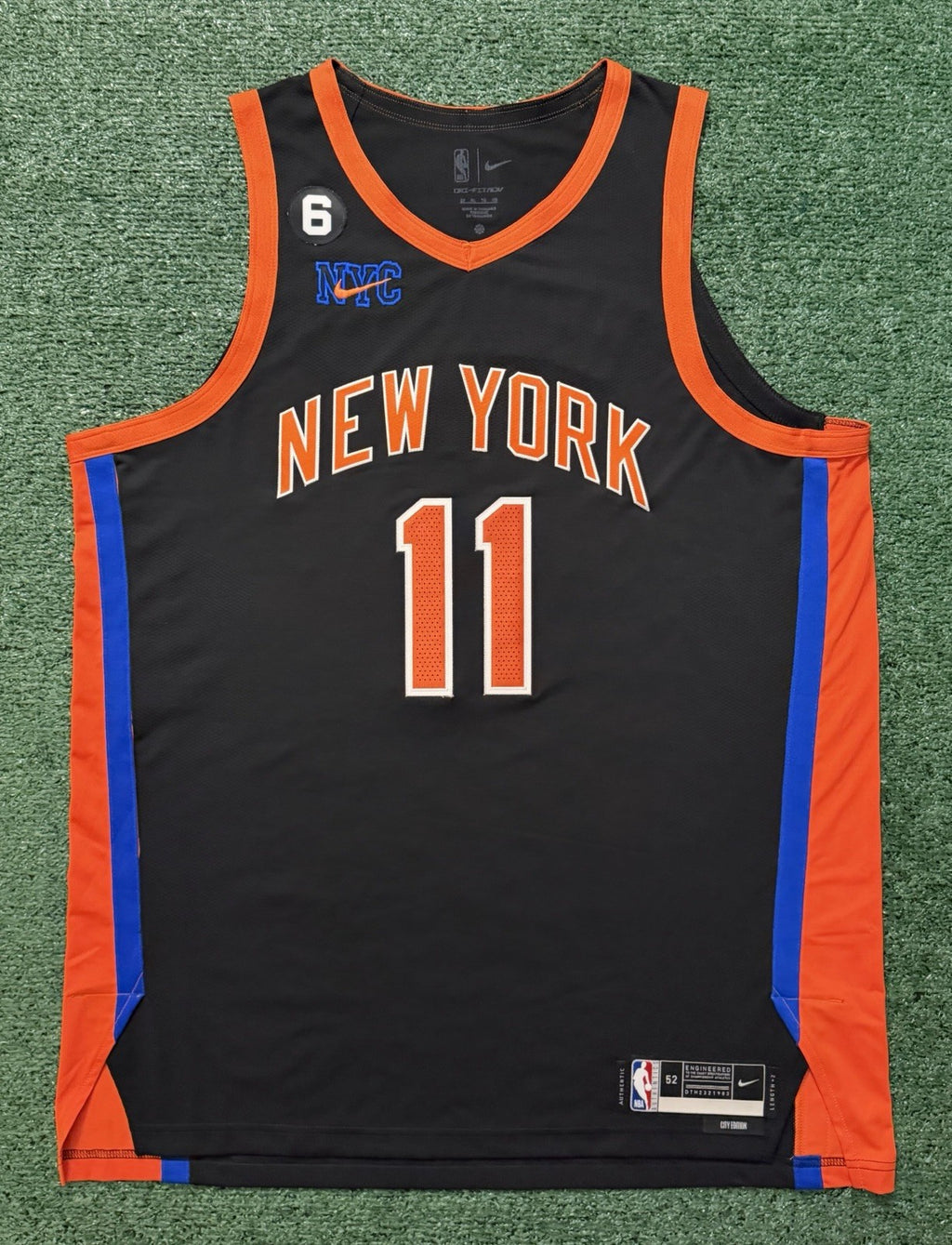 Jalen Brunson New York Knicks Jersey #11 Nike ADV Authentic Black Size 52 (XL) NBA