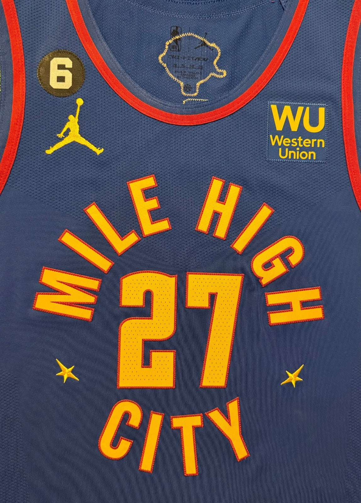 Jamal Murray Denver Nuggets Jersey #27 Nike ADV Authentic Blue Size 52 (XL) NBA