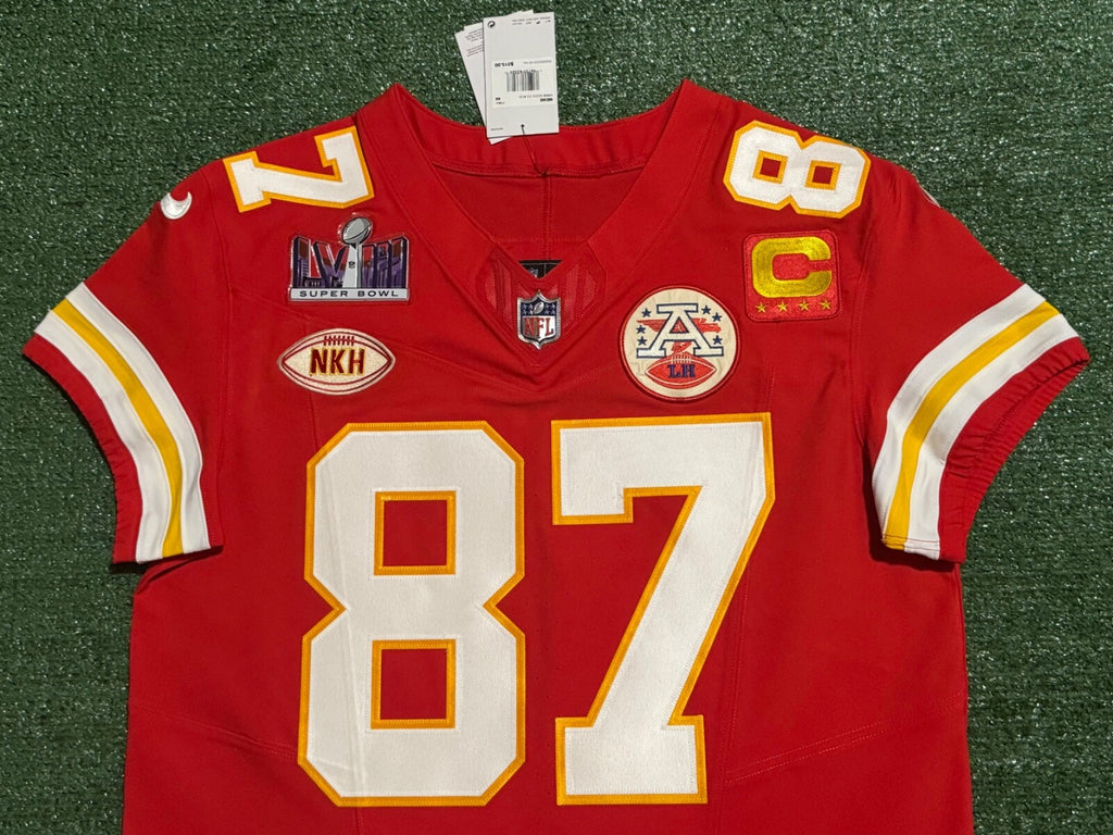 Travis Kelce Kansas City Chiefs Jersey #87 Nike Vapor Fuse Elite Red Size 44 (L) NFL