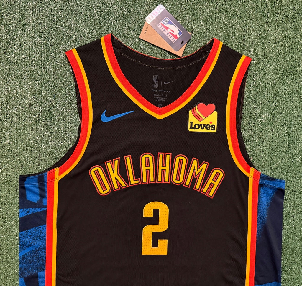 Shai Gilgeous-Alexander Oklahoma City Thunder Jersey #2 Nike ADV Authentic Black Size 48 (L) NBA