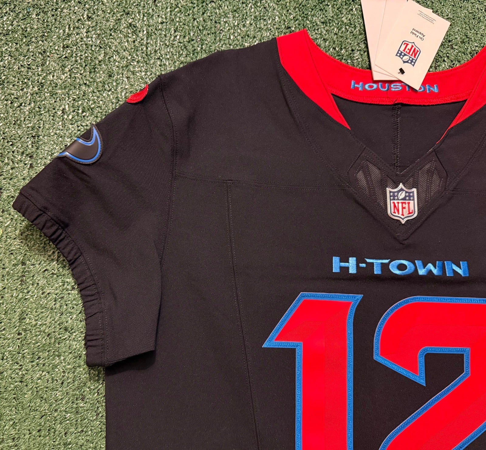 Nico Collins Houston Texans Jersey #12 Nike Vapor Fuse Elite Navy Size 44 (L) NFL